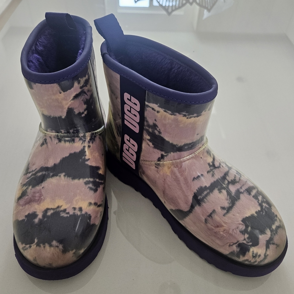 UGG Tie-Dye Boots - Purple and Black